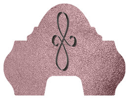 DARAY-L-601-BK-SH-OR Black Scroll Shimmer Orchid